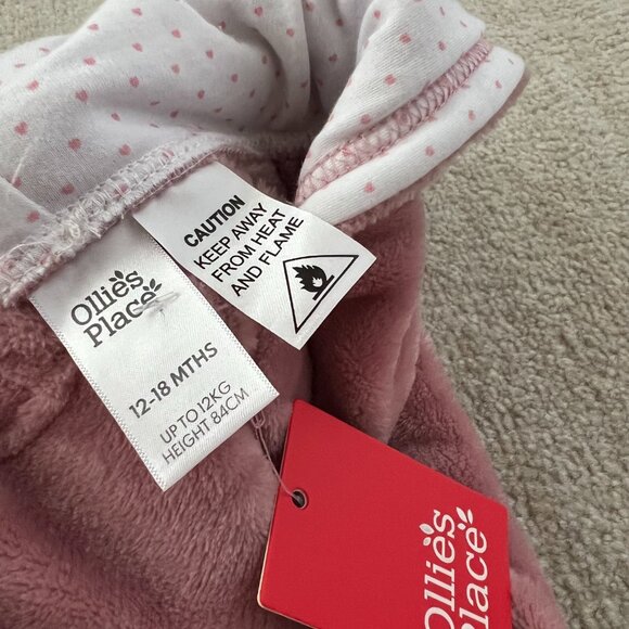 NWT Ollie’s Place Baby Girl Faux Fur Bunny One Piece 12-18m - Picture 2 of 10